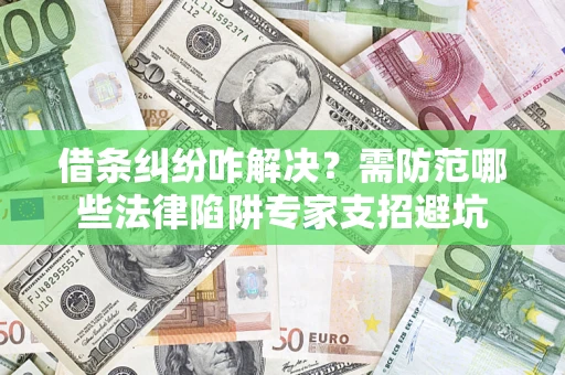 济南借条纠纷咋解决？需防范哪些法律陷阱专家支招避坑