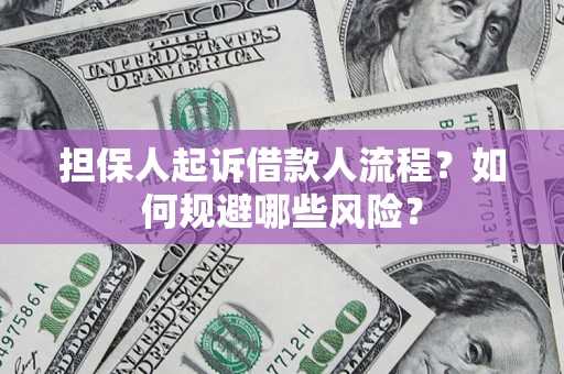 济南担保人起诉借款人流程？如何规避哪些风险？