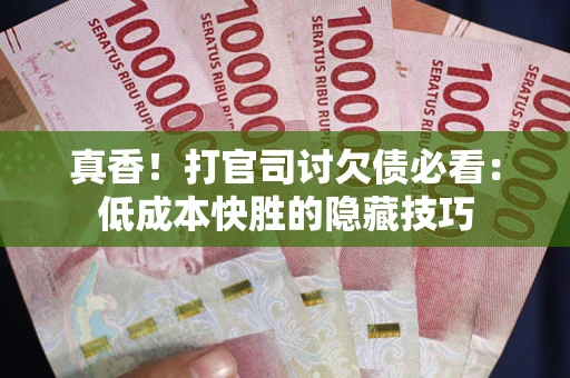 济南真香！打官司讨欠债必看：低成本快胜的隐藏技巧